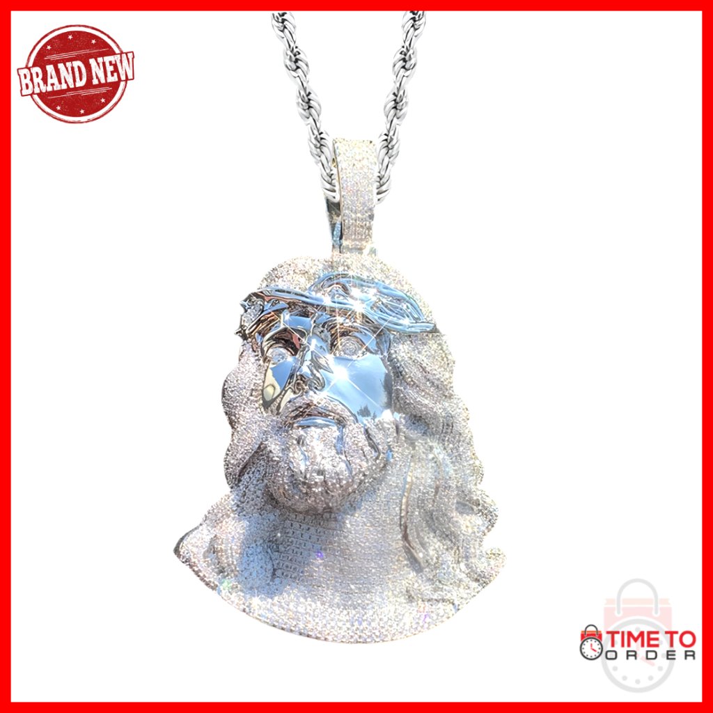 14k Gold Filled Iced Out Jesus Pendant Necklace Hip Hop Jewelry